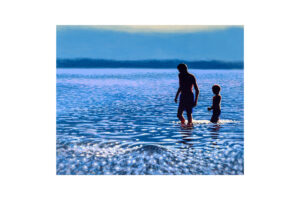 "Brothers at the Beach" Signed Paper Print