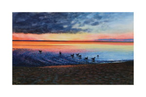 "Sunrise with Geese" Signed Paper Print