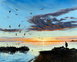 "Confederation Beach Sunrise" Original acrylic on canvas