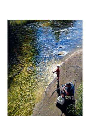 "Fishing Bronte Creek" Signed Paper Print