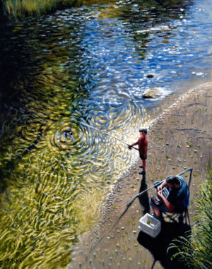 "Fishing Bronte Creek" Signed Canvas Print