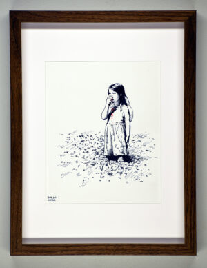 "Strawberry Girl" Original Ink Drawing