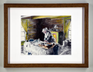 "The Recipe" Original Charcoal and Pastel Drawing